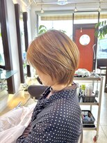 ヘアアーク(HAIR arc)&nbsp;ショートボブ#前上がり#ニュアンスカラー#ひし形#くびれかわいい