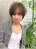【GEEKS渋谷】ひし形ショートボブ/夏カラー/小顔/くびれショート