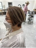 白髪ぼかしハイライト