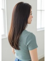 ウェーヴ アズシュガー 浜松佐藤店(wave as sugar)&nbsp;艶感ショコラブラウン×髪質改善カラー サブリミック美髪ロング