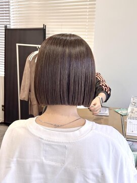 ネオリーブウリ 二子玉川店(Neolive uri) ホワイトグレージュミニウルフデジタルパーマチェリーブラウン