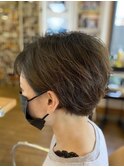 ショート×グラデーションネイビーカラー