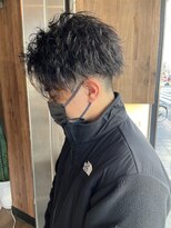 アヴァンス 天王寺店(AVANCE.) MEN'S HAIR 前下がり×センターパート×ツイスト