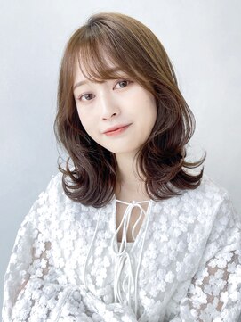 アイティー バイ アルバム 中野店(IT by ALBUM) レイヤーカット_グレージュカラーボブウルフココアベージュ_9291