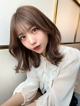 アフロートリノ(AFLOAT Leino) 大人可愛いミディアムレイヤー　顔周りカット　抜け感シースルー