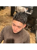 濡れパンショート　アイロンパーマ　フェードカット