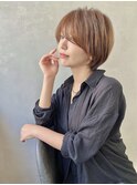 30代40代50代耳かけショート前髪なしハンサムショートカット4967
