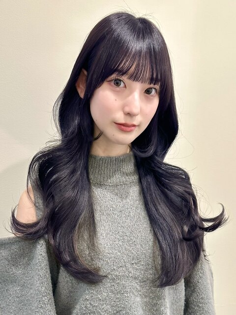 韓国風/レイヤー/小顔/前髪カット/透明感カラー