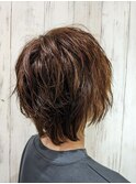 20代30代40代くせ毛風パーマウルフショート小顔抜け感　9/3