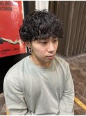 札幌大通りメンズショートカット波巻きツイストスパイラルパーマ