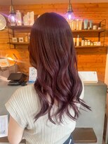 ビスクヘアデザイン(bisq hair design)&nbsp;ピンクブラウン　艶髪　髪質改善　韓国風　顔まわり　顔周り