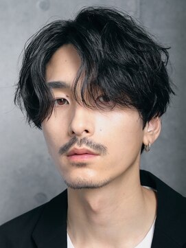 フィフスパーク(fifth PARK) 渋谷大人緩めツイストスパイラルパーマメンズセンターパート30代