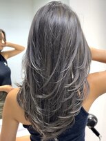 アンダーバーホワイト モデ 富田林店(_WHITE mode) ハイライトカラーミルクティーベージュレイヤーカット