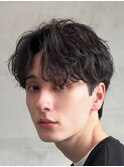 渋谷緩めシャドウパーマスパイラルパーマメンズマッシュウルフ