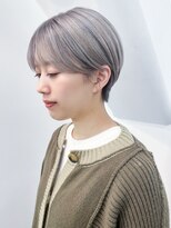 アルバム 銀座(ALBUM GINZA)&nbsp;フェザーショートホワイトブロンド似合わせカット_ba540631