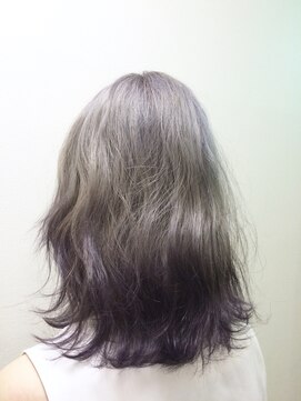 ハビット (habitt) バレイヤージュ◆パープル×ミントアッシュ◆