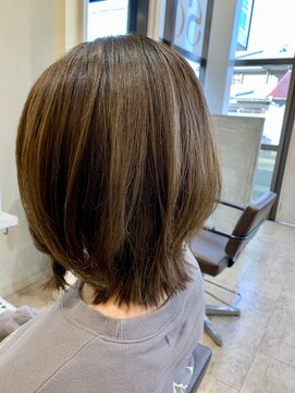 ヘアメイクソエル(hair make Soel) 切りっぱなし☆ミディアム&カーキベージュ