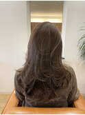 キレイめレイヤー×アッシュベージュ