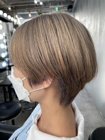 シャロン(SHARON)&nbsp;【SHARON原宿】丸みマッシュショート×シルバーベージュ