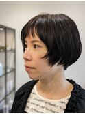 暗髪ショートボブ！