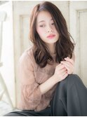 mod's姪浜/ベージュピンクブラウン毛先パーマエアリーロングh
