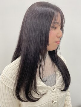 カンゴールサロン 富山セントラル(KANGOL SALON) ラベンダーブラウン×レイヤー