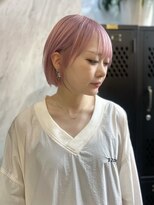 ヴァイス 渋谷店(VAICE)&nbsp;ホワイトピンク/ショートボブ［ケアブリーチ2回/ショートヘア］