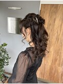 ハーフアップ