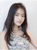 ロングレイヤー/20代30代大人かわいい/オリーブブラウン