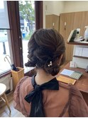 お呼ばれヘア/ヘアセット/結婚式ヘア/ヘアアレンジ