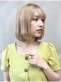 ダブルカラー♪透明感ブロンドベージュ