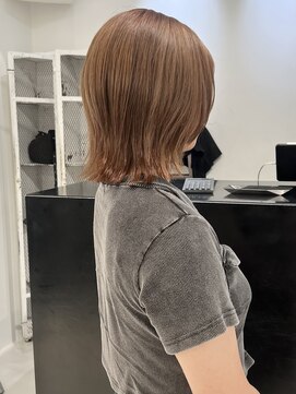 ココ 原宿(KOKO) 黒髪小顔クラゲヘアーオリーブグレーココアベージュボブ