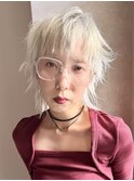 着物ヘア/ダークアッシュ/ミディアムレイヤーカット/天王町NH121