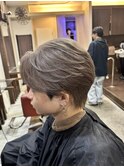 ミルクティーベージュ（サーフカールパーマ）