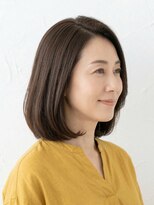 と和×美髪クリニック 巣鴨店&nbsp;【50代艶ボブ】ワンレン＆モカブラウンで白髪カバー