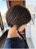 乾かすだけでまとまるショートボブ