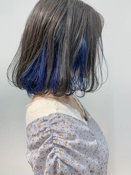テトヘアー(teto hair) bob(インナーカラー、オーシャンブルー、デザインカラー)
