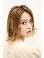 リノナ(Linona)&nbsp;外国人風小顔ロブセミウエット☆シアベージュ【 Linona】