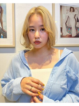 ロンドルーチェ 心斎橋(Lond luce) ダークアッシュ/ミディアムレイヤーカット［髪質改善/縮毛矯正］