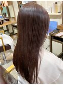 20代30代40代ココアブラウン髪質改善カラー艶感ストレート