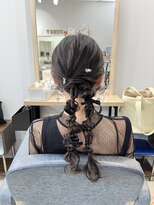 ファースト 祇園本店(first)&nbsp;【ヘアセットサロンfrst】タイトでオシャレ♪ツイン編みおろし
