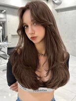 サイン 表参道(SIGN)&nbsp;韓国ヘアグレージュカラーブリーチ無し髪質改善イヤリングカラー