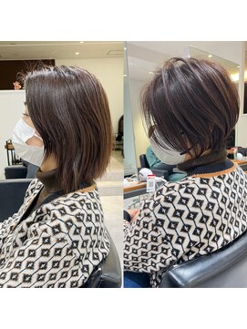 バンプ ギンザ(BUMP GINZA) 30代40代50代絶壁解消ひし形小顔前下がりショートボブ【ERIKA】