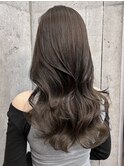 ロングレイヤーカットラベンダーグレーアッシュグレージュ美髪