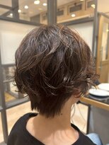 ヘア ルーナ バイ アプリーレ(hair lune by Aprire)&nbsp;大人可愛い小顔立体感ワンサイドショートパーマボブ20代30代