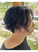 ハンサムショート×スパイラルパーマ