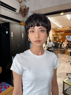 ミニウルフ/チェリーブラウン/デジタルパーマ