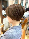 大人ハイライト×丸みショート【河内花園駅】
