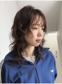 レイヤーカット/ミディアムパーマ