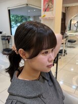 アッシュ 西荻窪店(Ash) 〈お顔周りカット〉結んで可愛く!おすすめ王道サイドバング